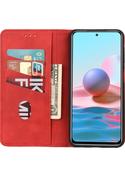 Cilt Touch Duygu Stand Cüzdan Renk Ekleme Telefon Kılıfı Xiaomi Redmi Için Deri Kapak Not 11 Pro 5g (Çin) (Mediatek)/note 11 Pro+ 5g-Kırmızı (Yurt Dışından) fırsatları