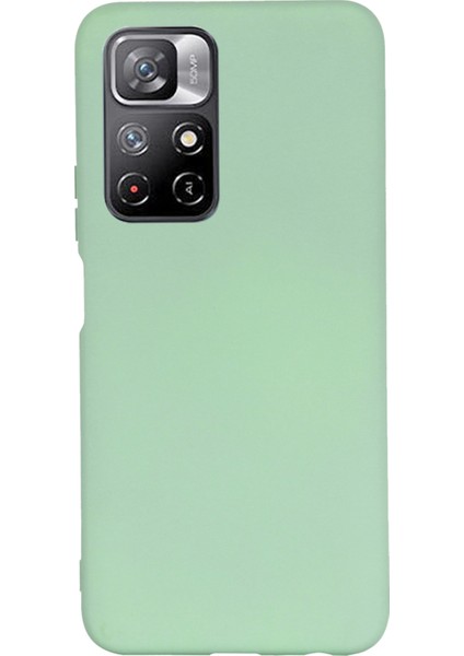 Yumuşak Sıvı Silikon Hafif Mikrofiber Astar Yastık Doku Xiaomi Redmi Için Koruyucu Kapak Not 11 5g (Çin) (Mediatek)/redmi Not 11T 5g/not 11S 5g-Green (Yurt Dışından) modelleri
