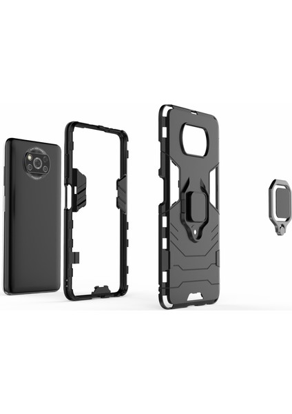 Xiaomi Poco X3 Nfc/poco X3-Black Için Soğuk Kurulu Hıng Tuter Kıcko Tpu Hybrıd Kahraman (Yurt Dışından)