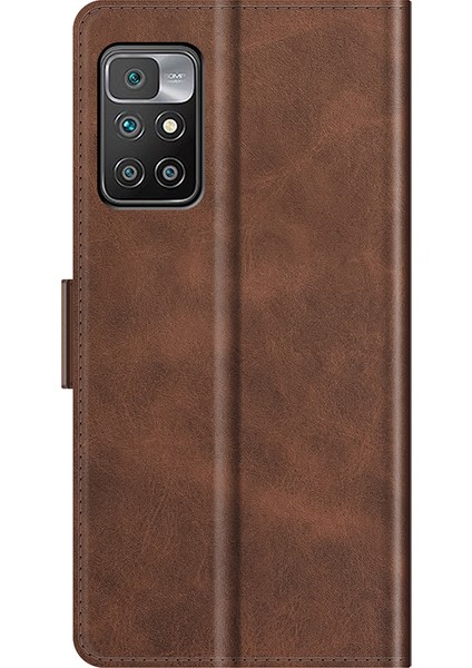 Pu Deri Tam Koruma Cüzdan Kapak Stand Kılıfı Xiaomi Redmi Için Manyetik Çift Tokalı 10 Prime/redmi 10-Coffee (Yurt Dışından) modelleri