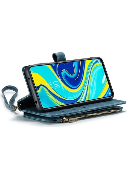 Xiaomi Redmi Için Note 9 Pro 4g/note 9 Pro Max/note 9s 4g Anti-Dalgalı Zipper Cep Telefonu Cüzdan Kılıfı Stand Pu Deri Anti-Sracratch Kapak Kartı Tutucu-Mavi (Yurt Dışından) fiyatları