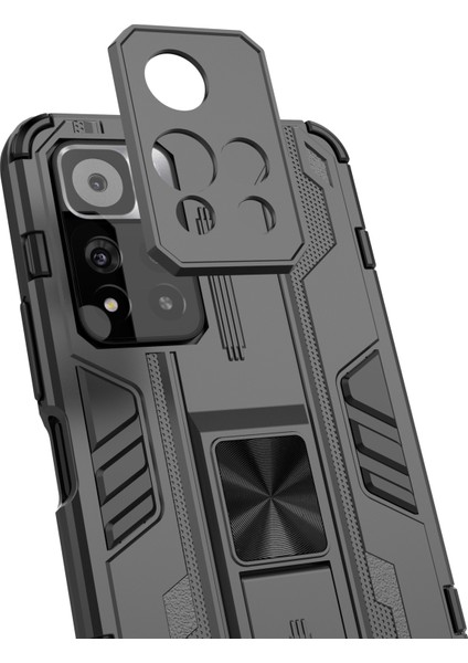 Kickstand Şok Geçirmez Çift Katman Sert Pc Yumuşak Tpu Hibrid Koruyucu Kapak Xiaomi Redmi Note 11 Pro 5g (Çin) (Mediatek)/11 Pro+ 5g-Mavi (Yurt Dışından) fiyatları