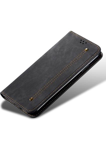 Xiaomi Için Redmi 10A/REDMI 9c/9c Nfc Kot Koku Doku Doku Manyetik Eşleme Kılıfı Pu Deri+Tpu Çift Katmanlı Koruma Cüzdan Kapağı Stand-Black (Yurt Dışından) fırsatları