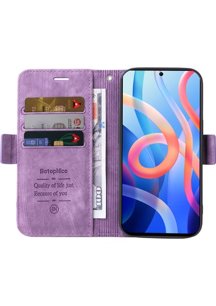 Xiaomi Redmi Için Note 11 Pro 5g (Mediatek)/note 11 Pro+ 5g/poco X4 NFC/11I 5g Baskılı Dikiş Hattı Deri Kılıf Telefon Cüzdan Stand Kapak-Yüksek (Yurt Dışından) fiyatları