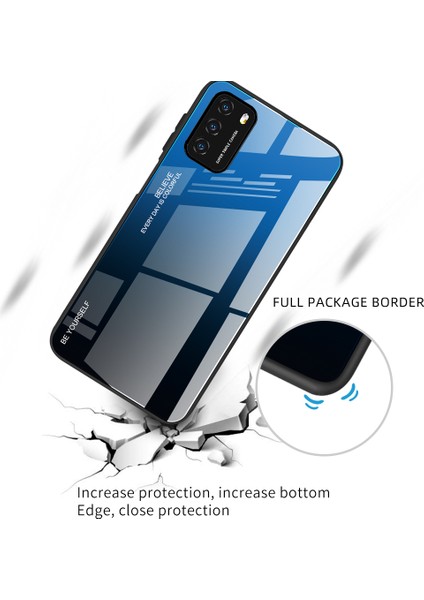 Xiaomi Poco M3 Pc+Tpu Combo Kapak Mavisi/siyah Için (Yurt Dışından)