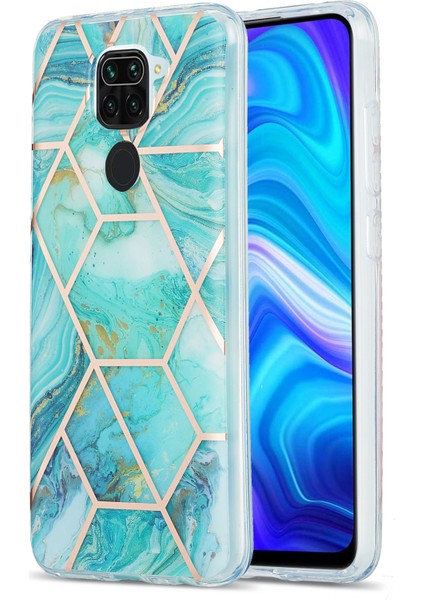 Mermer Ekleme Deseni Elektrokaplatma Imd (2.0mm) Xiaomi Redmi Için Tpu Telefon Kapağı Not 9/redmi 10X 4g (Yurt Dışından)