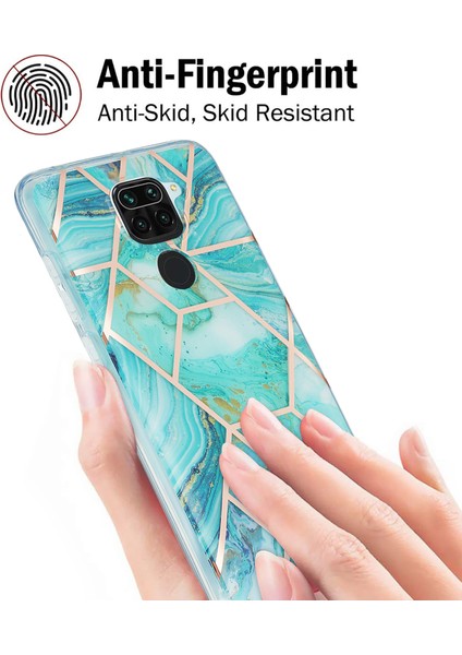 Mermer Ekleme Deseni Elektrokaplatma Imd (2.0mm) Xiaomi Redmi Için Tpu Telefon Kapağı Not 9/redmi 10X 4g (Yurt Dışından) modelleri