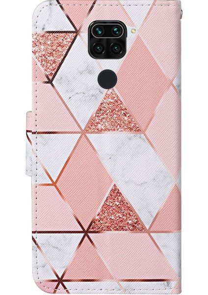 Desen Baskı Stand Cüzdan Deri Kılıfı Xiaomi Redmi Note 9/redmi 10X 4g Mermer Desen (Yurt Dışından) fırsatları