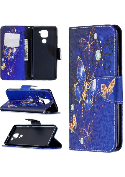 Desen Baskı Cüzdan Stand Deri Kabuğu Xiaomi Redmi Note 9/redmi 10X 4g-Prretty Butterfly (Yurt Dışından)