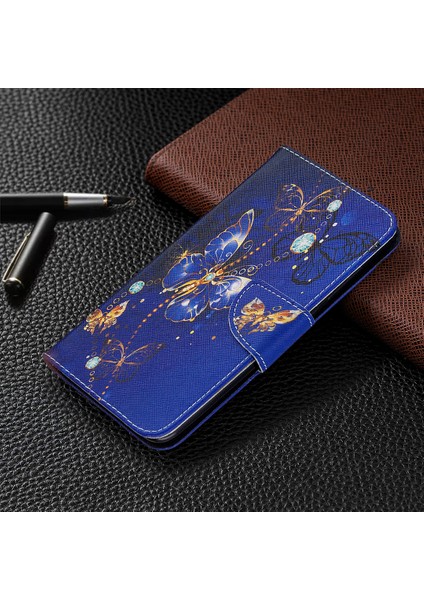 Desen Baskı Cüzdan Stand Deri Kabuğu Xiaomi Redmi Note 9/redmi 10X 4g-Prretty Butterfly (Yurt Dışından) fırsatları