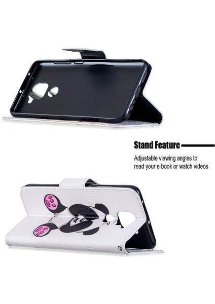 Desen Baskı Cüzdan Stand Deri Kabuğu Xiaomi Redmi Note 9/redmi 10X 4g-Panda (Yurt Dışından) fiyatları