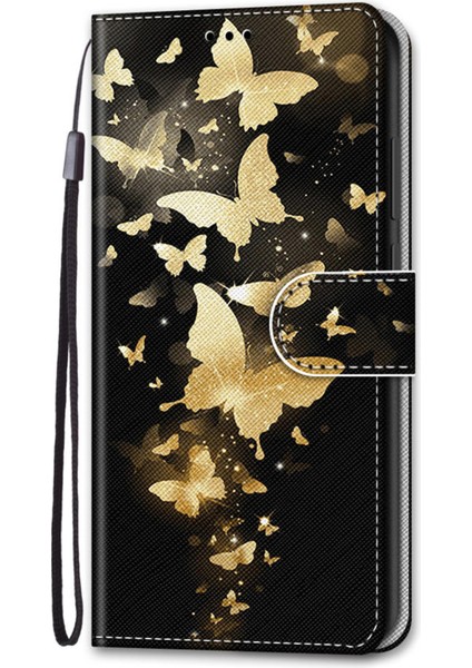 Desen Baskı Iyi Korunmuş Manyetik Kapanma Stand Cüzdan Pu Deri+Tpu Telefon Kapağı Xiaomi Redmi Için Kayış ile Not 11 5g (Çin) (Mediatek)/redmi Not 11T 5g (Yurt Dışından)