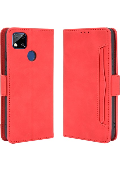 Pu Deri Cüzdan Stand Kapak Kılıfı Xiaomi Redmi 9 (Hindistan)/xiaomi Redmi 9c/redmi 9c Nfc/redmi 10A-KIRMIZI (Yurt Dışından) fırsatları