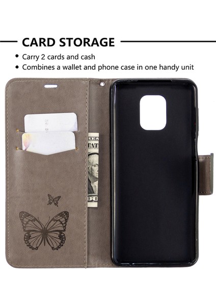 Baskı Kelebekleri Cüzdan Stand Flip Deri Kılıfı Xiaomi Redmi Note 9 Pro Max/note 9 Pro/not 9s-Gre (Yurt Dışından) modelleri