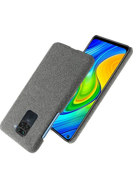 Xiaomi Redmi Için Düz Renkli Bez Yüzey Pc Kabuğu Not 9/redmi 10X 4g-Dark Gri (Yurt Dışından)