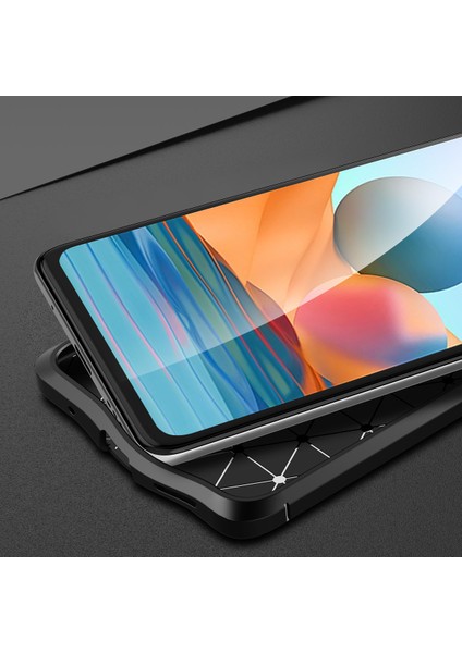 Xiaomi Redmi Için Litchi Grain Yumuşak Tpu Protector Cep Telefon Kapağı Kılıfı Note 10 Pro-Black (Yurt Dışından)