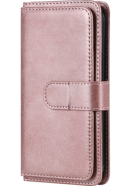 Pu Deri Stand Kartı Yuvaları Folio Flip Cüzdan Xiaomi Için Telefon Kılıfı Not 11 5g (Çin) (Mediatek)/redmi Not 5g/redmi Not 11S 5g-Rose Altın (Yurt Dışından)
