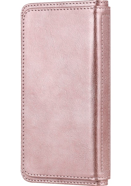 Pu Deri Stand Kartı Yuvaları Folio Flip Cüzdan Xiaomi Için Telefon Kılıfı Not 11 5g (Çin) (Mediatek)/redmi Not 5g/redmi Not 11S 5g-Rose Altın (Yurt Dışından)