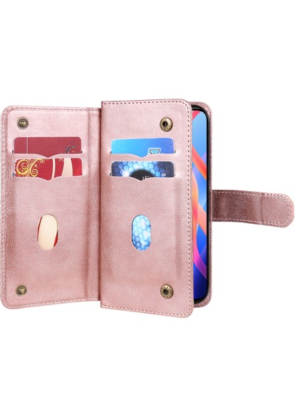 Pu Deri Stand Kartı Yuvaları Folio Flip Cüzdan Xiaomi Için Telefon Kılıfı Not 11 5g (Çin) (Mediatek)/redmi Not 5g/redmi Not 11S 5g-Rose Altın (Yurt Dışından)
