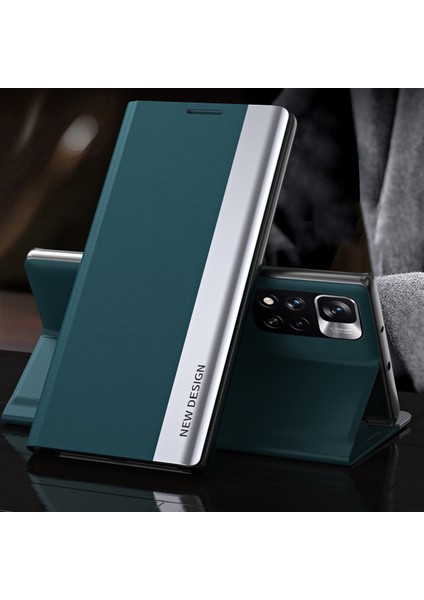 Pencere Tasarım Standı Tasarım Deri Telefon Kapak Kılıfı Xiaomi Redmi Note 11 Pro+ 5g/redmi Note 11 Pro 5g (Çin) (Mediatek) -Baby Mavi (Yurt Dışından) fiyatları