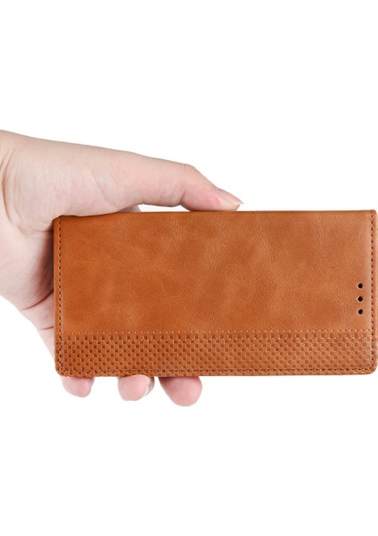 Xiaomi Poco X3 Nfc/poco X3-Brown Için Vintage Stil Deri Cüzdan Kılıfı (Yurt Dışından)