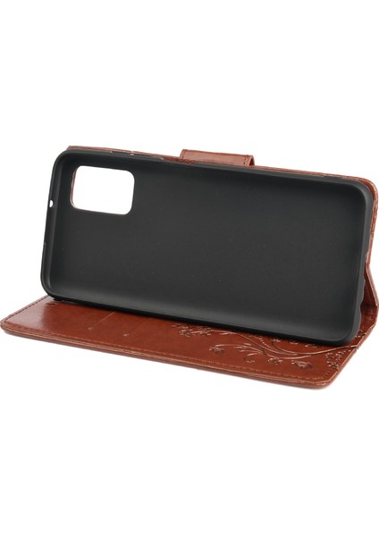 Pu Deri Kelebekler Desen Dondurma Cüzdan Tasarım Telefon Kılıfı Xiaomi Redmi Not 11 4g (Mediatek)/redmi 10 4g (2021)/REDMI 10 2022 4g/redmi 10 Prime-Brown (Yurt Dışından) fırsatları