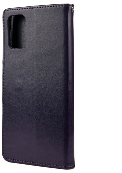 Xiaomi Poco M3-Dark Mor Için Kelebek Desen Deri Cüzdan Telefon Kabuğu (Yurt Dışından)