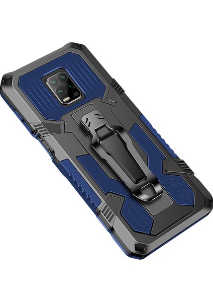 Plastik+Tpu Hibrid Kickstand Kapak Kılıfı Xiaomi Redmi Note 9s/redmi Note 9 Pro/redmi Note 9 Pro Max-Blue (Yurt Dışından)