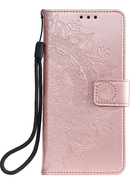 Xiaomi Için Redmi 10 4g (2021)/REDMI 10 2022 4g/redmi 10 Prime/redmi Not 11 4g (Mediatek) Baskılı Mandala Çiçek Pu Deri Deri Cüzdan Stand Telefon Flip Cover Kapak Kılıfı Golü Altın (Yurt Dışından) fiyatları