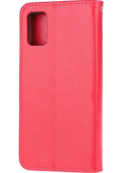 Baskı Kelebek Çiçekler Tasarım Deri Cüzdan Telefon Kapağı Xiaomi Poco M3-Red Için (Yurt Dışından)