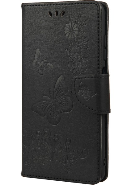 Deri Cüzdan Kasası, Xiaomi Redmi 10 Prime/redmi 10-Black Için Stand ile Kelebek Çiçek Telefon Kılıfı (Yurt Dışından) fiyatları