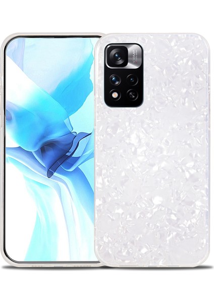 Şok Geçirmez Ince Sert Akrilik+ Yumuşak Tpu Kenarları Imd Koruyucu Net Telefon Kılıfı Xiaomi Redmi Note 11 Pro 5g (Çin) (Mediatek)/not 11 Pro+ 5g-Beyaz (Yurt Dışından)