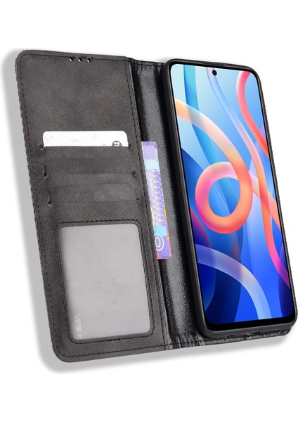 Mozaik Sınır Deseni Birleştirme Deri Cüzdan Standı Xiaomi Için Manyetik Toka Telefon Kabuğu Kasası Not 11 5g (Çin) (Mediatek)/not 11T 5g/not 11S 5g-Black (Yurt Dışından) fırsatları