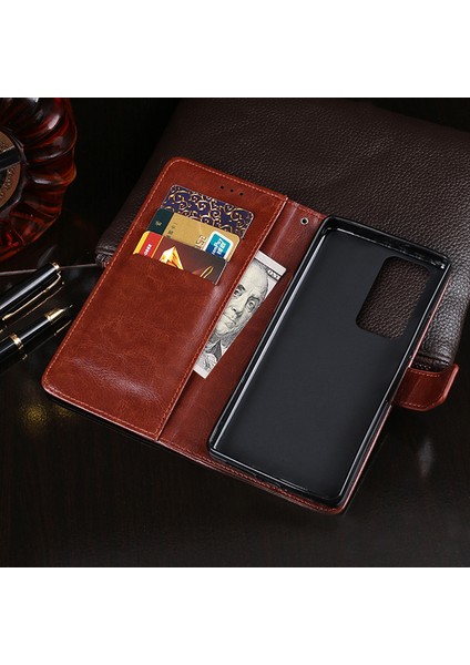 Çılgın At Dokusu Tam Vücut Koruma Cüzdan Stand Folio Xiaomi Redmi Için Deri Kılıf 10 4g (2021)/10 Prime/10 2022 4g/not 11 4g (Mediatek) -Dark Mavi (Yurt Dışından) fırsatları