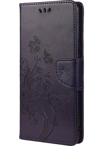 Basılı Kelebek Çiçek Deseni Pu Deri Manyetik Flip Kapak Standı Özellik Xiaomi Redmi Için Cüzdan Telefon Kılıfı Not 11 Pro 5g (Çin) (Mediatek)/not 11 Pro+ 5g-Purple (Yurt Dışından) fiyatları
