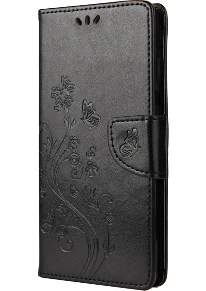 Baskı Kelebekleri Cüzdan Stand Flip Deri Telefon Kapağı Xiaomi Poco X3/poco X3 Nfc-Black (Yurt Dışından)