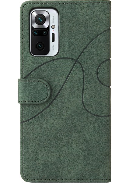 Xiaomi Redmi Note 10 Pro 4g-Green Için Iki Renkli Ekleme Stili Deri Cüzdan Kapağı (Yurt Dışından) modelleri