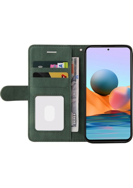Xiaomi Redmi Note 10 Pro 4g-Green Için Iki Renkli Ekleme Stili Deri Cüzdan Kapağı (Yurt Dışından) fırsatları