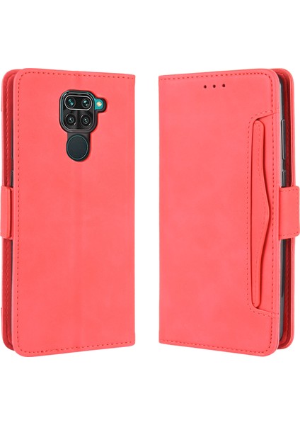Çoklu Kart Yuvası Deri Xiaomi Için Benzersiz Kabuk Redmi Note 9/redmi 10X 4g-Kırmızı (Yurt Dışından) modelleri