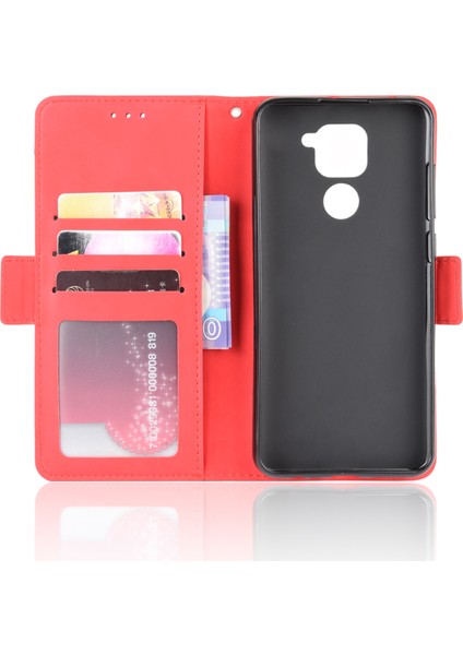Çoklu Kart Yuvası Deri Xiaomi Için Benzersiz Kabuk Redmi Note 9/redmi 10X 4g-Kırmızı (Yurt Dışından) fırsatları