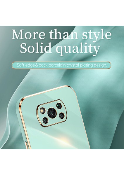 Xıaomı Poco X3/x3 Pro/x3 Nfc Için Xinli Telefon Kılıfı, Damla Geçirmez Elektrokaplatma Altın Kenar Tpu Koruyucu Arka Kapak Kırmızısı (Yurt Dışından)