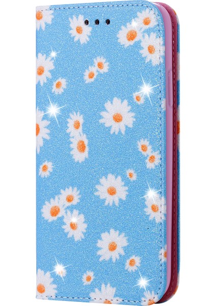 Daisy Desen Flash Toz Kart Tutucu Xiaomi Redmi Için Deri Telefon Kılıfı 9 Blue (Yurt Dışından) fiyatları