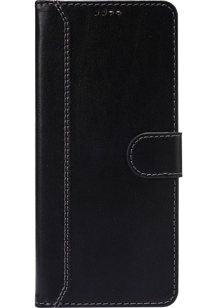 Folio Flip Ekleme Pu Deri Stand Kılıfı Cüzdan Kabuğu Xiaomi Redmi Note 10 Pro 4g (Hindistan)/note 10 Pro 4g (Global)/note 10 Pro Max-Black (Yurt Dışından)