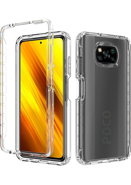 Net Şık Gradyan Renk Kılıfı Çıkarılabilir 2'si 1 Arada Tasarım Anti-Çizelge Tpu+Pc Telefon Kapağı Xiaomi Poco X3 Nfc/poco X3/poco X3 Pro-Şöhretli (Yurt Dışından)