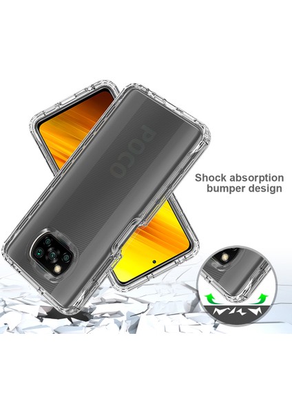 Net Şık Gradyan Renk Kılıfı Çıkarılabilir 2'si 1 Arada Tasarım Anti-Çizelge Tpu+Pc Telefon Kapağı Xiaomi Poco X3 Nfc/poco X3/poco X3 Pro-Şöhretli (Yurt Dışından)