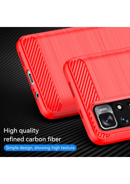 1.8mm Anti-Fall Iyi Korumalı Karbon Fiber Fırçalanmış Doku Tpu Xiaomi Redmi Için Not 11 5g (Çin) (Mediatek)/redmi Not 11T 5g/not 11S 5g-Kırmızı (Yurt Dışından) fiyatları