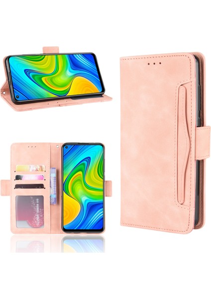 Birden Çok Kart Yuvası Deri Xiaomi Için Benzersiz Kabuk Redmi Note 9/redmi 10X 4g-Pink (Yurt Dışından)