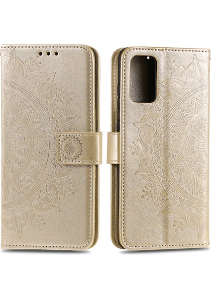 Xiaomi Mi 10 Lite 5g-Gold Için Çiçek Deri Kabuğu (Yurt Dışından)