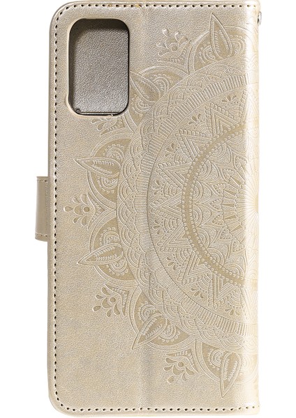 Xiaomi Mi 10 Lite 5g-Gold Için Çiçek Deri Kabuğu (Yurt Dışından)