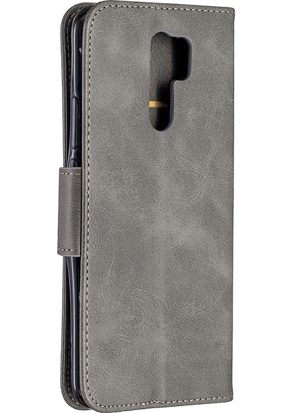 Cüzdan Standı Pu Deri Telefon Koruma Çantası Xiaomi Redmi 9-Grey (Yurt Dışından) modelleri